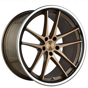 Staggered Vertini Wheels Rfs Satin Bronze With Gloss Black Lip