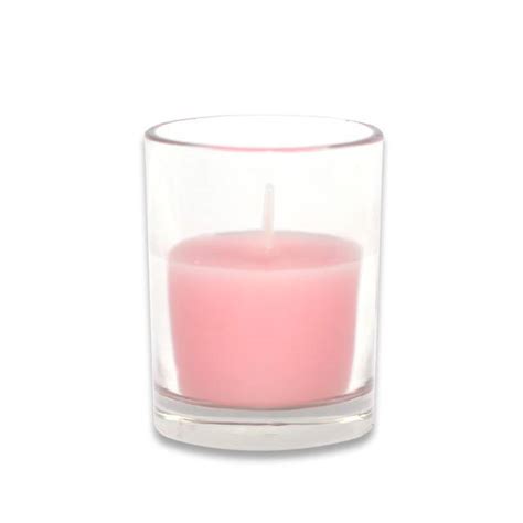 Light Rose Round Glass Votive Candles 12pc Box Jeco Wholesale Cvz 022