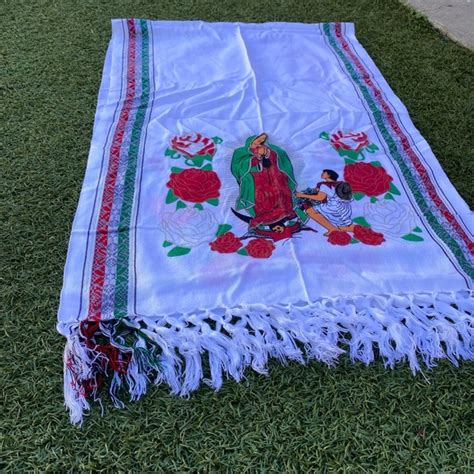 Mexicana Accessories Virgin Mary Mexican Rebozo Virgen De Guadalupe