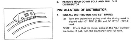 22re Firing Order Timing Marks Toyota Pickup 4x4 Motor 42 Off