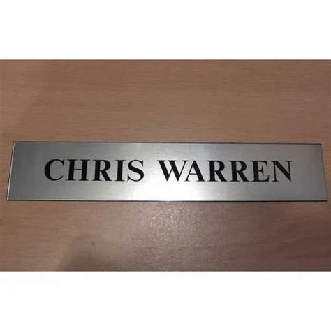 Rectangle Stainless Steel Office Name Plate At Rs Piece In Pune