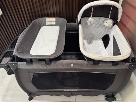 Cuna Corral Pamo Babe Babe P005a Para Bebé Gris Oscuro No MercadoLibre