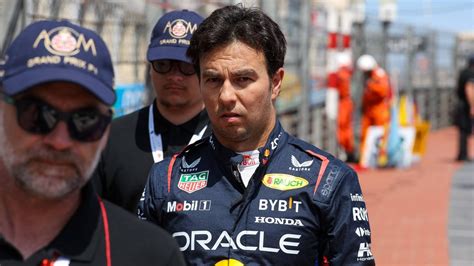 Formel Crash Von Red Bulls Sergio P Rez Bei Monaco Gp Fotograf