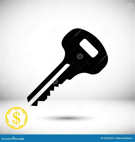 Key Icon Stock Vector Illustration Flat Design Stock Vector