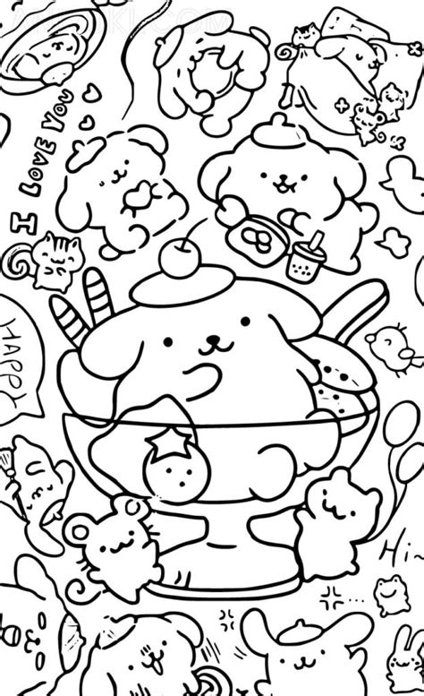 Pompompurin Coloring Pages Aniyuki Anime Portal