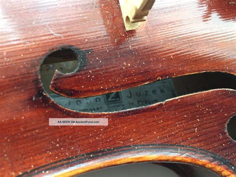 Antique John Juzek Prague Violin With Label From Circa 1920 S Cond