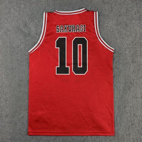 Slam Dunk Sakuragi Hanamichi NO 10 Basketball Jersey Back