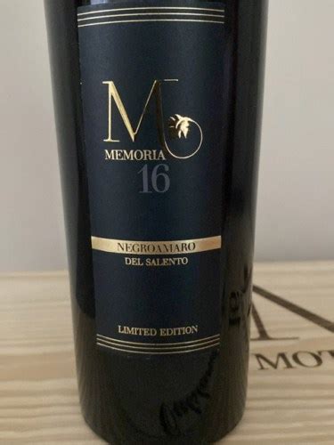 Mottura Memoria Negroamaro Del Salento Limited Edition Vivino US