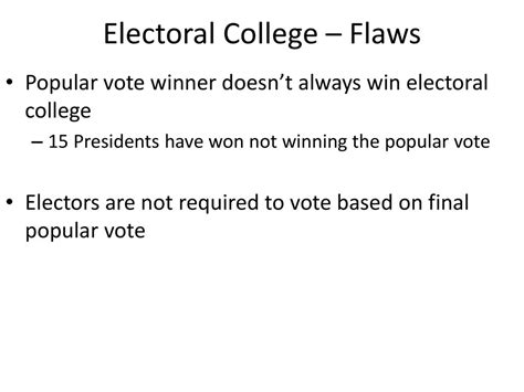 The Electoral College Ppt Download