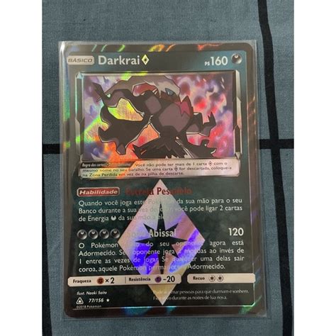 Carta Darkrai Estrela Prisma 77 156 Ultra Prisma Pokemon TCG