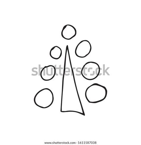 Single Simple Tree Vector Illustration Drawn Stock Vector Royalty Free 1611587038 Shutterstock