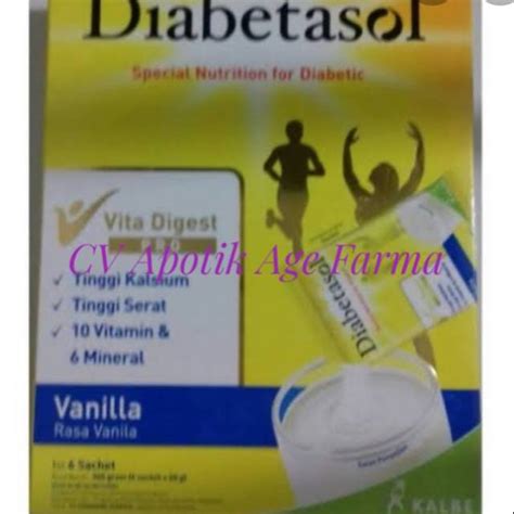 Jual Diabetasol Vanilla Sch X G Atau Gram Kalbe Farma Shopee