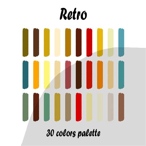 Retro Procreate Color Palette Procreate Swatches Inspire Uplift