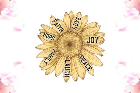 Sunflower Faith Hope Love PNG Graphic by AspireFhd · Creative Fabrica