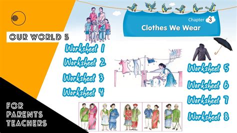 Clothes We Wear Worksheets 3rd Chapter EVS AP Syllabus YouTube