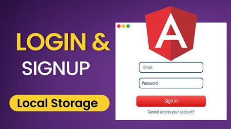 Angular Login And Signup With Local Storage Angular Youtube