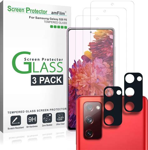 Amfilm Galaxy S20 Fe Screen Protector And Back Camera Lens Protector 3