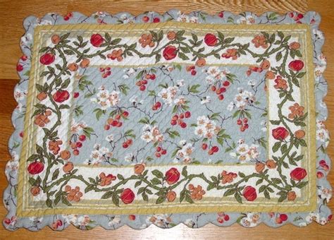 Items Similar To Sale Reversible Quilted Placemats Floral And