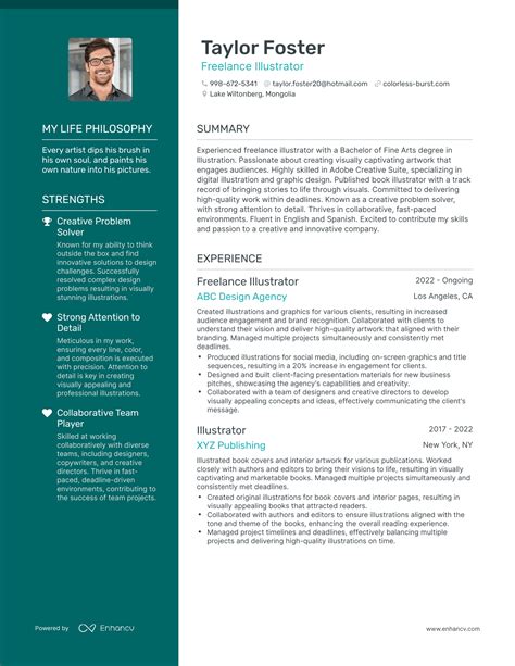 3 Freelance Illustrator Resume Examples And How To Guide For 2024