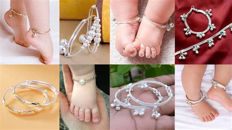 Cute Baby Payal Collection Silver Golden Baby Anklet Designs