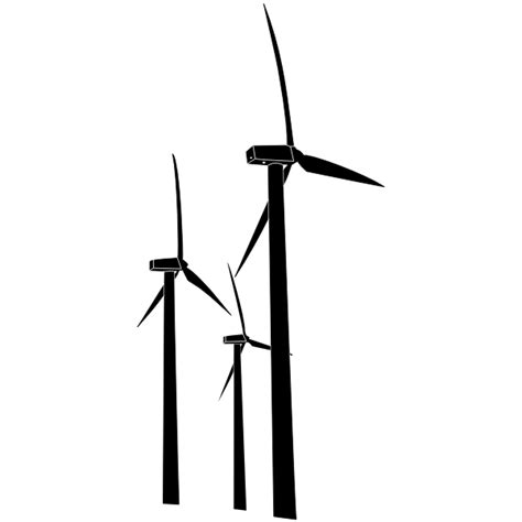 Wind Turbines Silhouette Free Svg