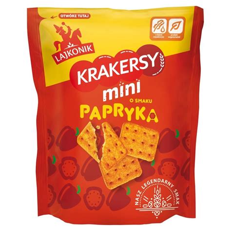 Lajkonik Krakersy Mini O Smaku Papryka G Zakupy Online Z Dostaw