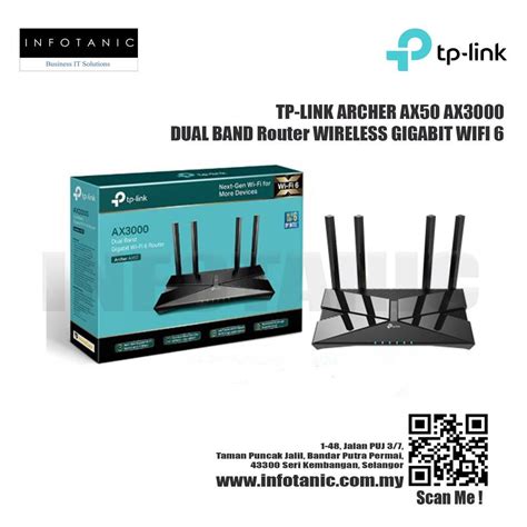 Tp Link Archer Ax Ax Dual Band Router Wireless Gigabit Wifi