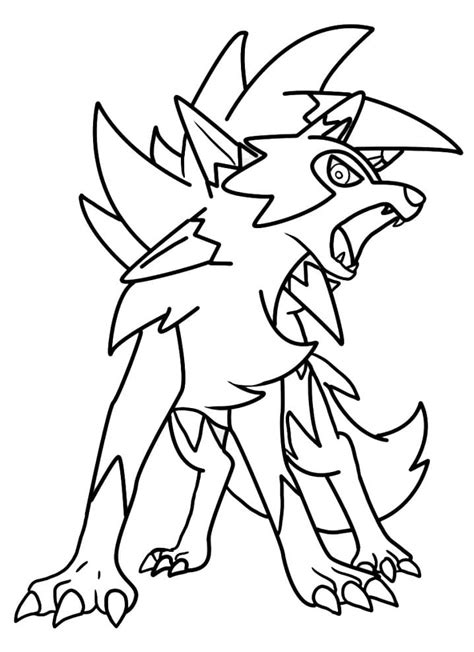 Lycanroc Pages Coloring Pages