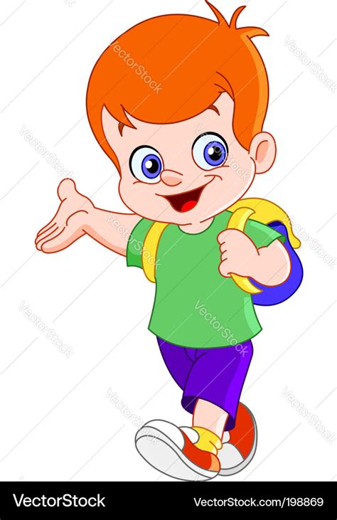 Schoolboy Royalty Free Vector Image Vectorstock