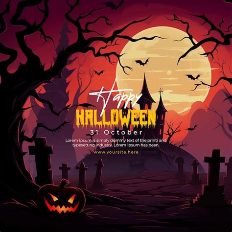 Happy Halloween Social Media Banner Premium Ai Generated Psd