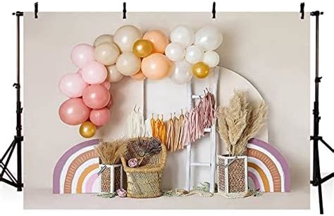 MEHOFOND 7x5ft Bohemia Rainbow Girl Birthday Photography Backdrop Boho