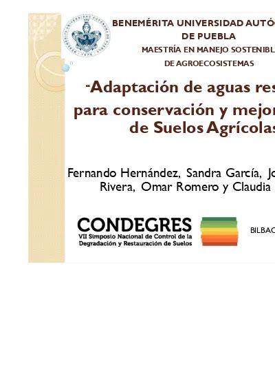 Adaptación de aguas residuales para conservación y mejoramiento de