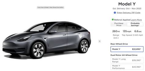 Tesla Announces Model Y Rwd In Us From 43990