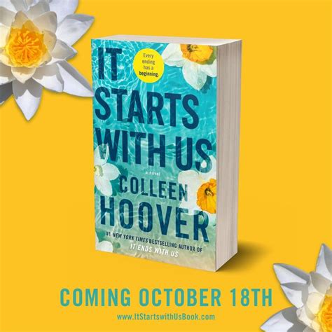 It Starts With Us By Colleen Hoover Announcement It Ends With Us