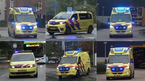 Politie Ambulance En Rapid Responder Met Spoed Door Haarlem Youtube