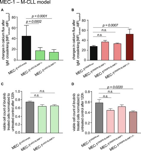 Modulation Of BCR Signaling By SLAMF1 And SLAMF7 In MEC 1 Cells Cells