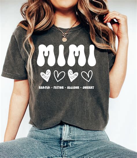 Custom Mimi Shirt Personalized Kids Names Mimi T Shirt Mimi T