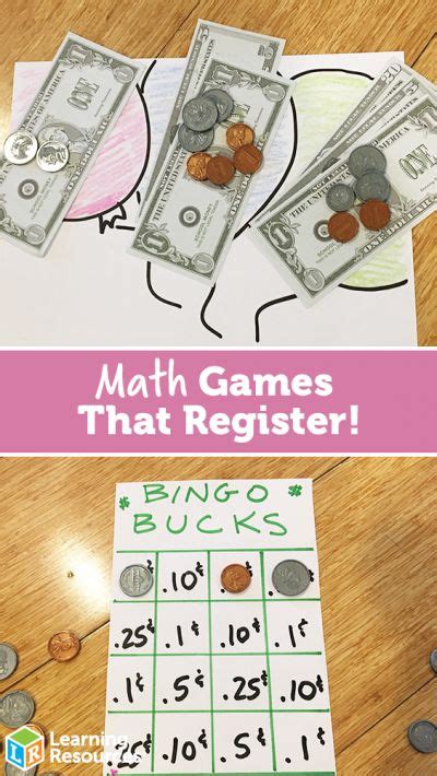 Math Games That Register! | Math games, Money math games, Money math