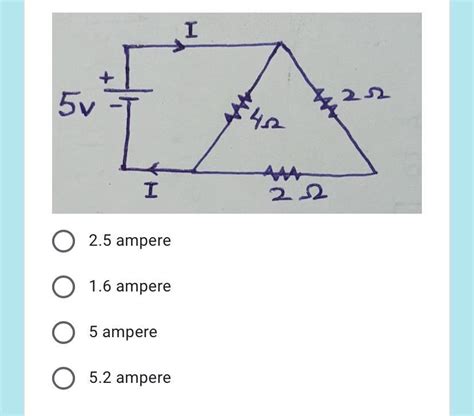 Find The Value Of Current I In The Following Circuit Diagram Brainly In