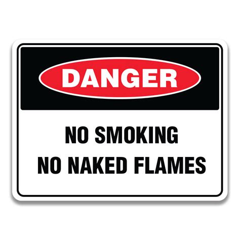 No Smoking No Naked Flames Sign Safety Sign And Label