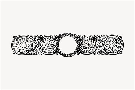 Ornamental Border Clipart Vintage Hand Free Vector Rawpixel