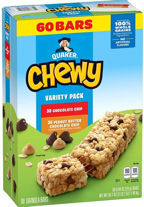 Quaker Chewy Granola Bars Chocolate Chip And Peanut Butter