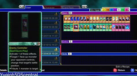 Yugioh 5ds Decade Duels Plus Spaceship Victory Viper Deck Recipe YouTube