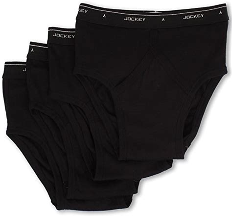 Jockey Men S Cotton Low Rise Brief 4 Pack Black 32 Walmart