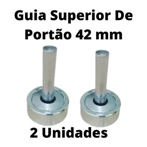 Roldana Tipo Guia Superior 42 mm Para Correr Trilho Portão Kit 2