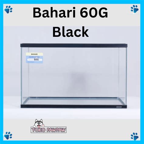 Jual BAHARI AQUARIUM 60G BLACK Akuarium Aquascape Kaca Akrilik Ikan