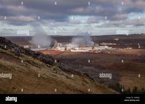 The Svartsengi Power Station And The Blue Lagoon As Seen From The