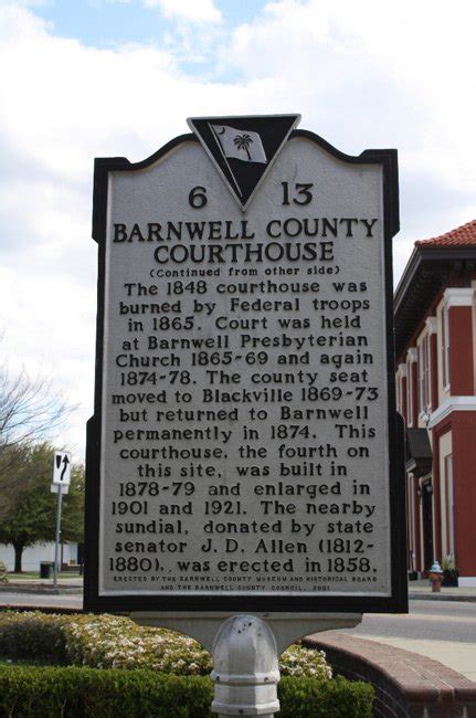 Barnwell County Courthouse - Barnwell, SC - Photos, Map, History