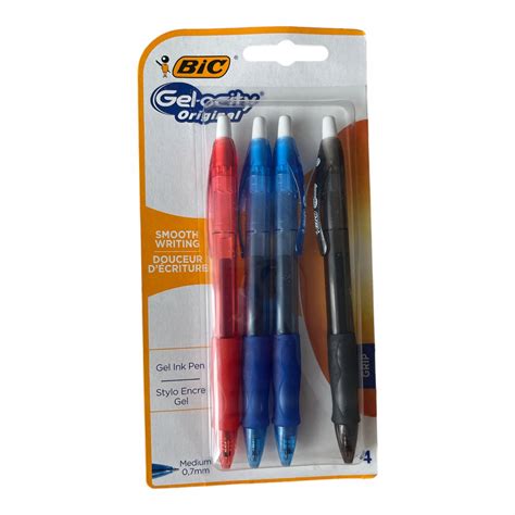 BIC Długopisy żelowe Gel ocity Original 4 sztuki 3 kolory 964768