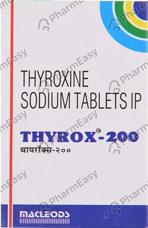 Thyrox 200 Mcg Tablet 100 Uses Side Effects Price And Dosage Pharmeasy